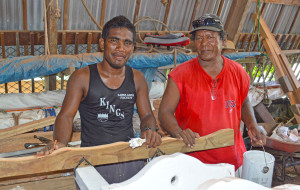 WAM trainee Neil Lakmij with instructor Binton Daniel. Photo Karen Earnshaw