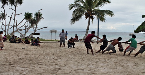 Tug of War a group activity. Photo: Rosan Barolome